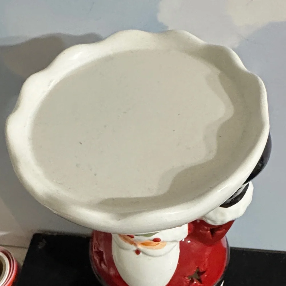 Festive Santa Candle Holder - Red and White 2002 Target Santa candle holder